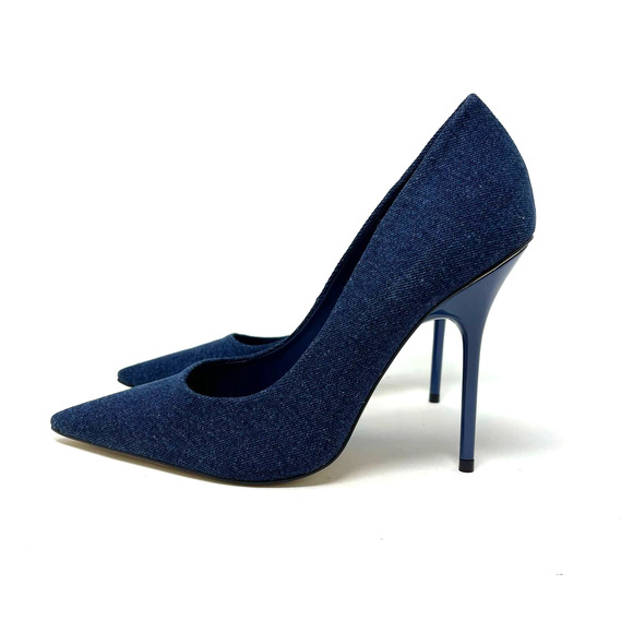 Good American Emma Denim Heel Size 9 Blue Denim 002 GSH009-X - Picture 3 of 15